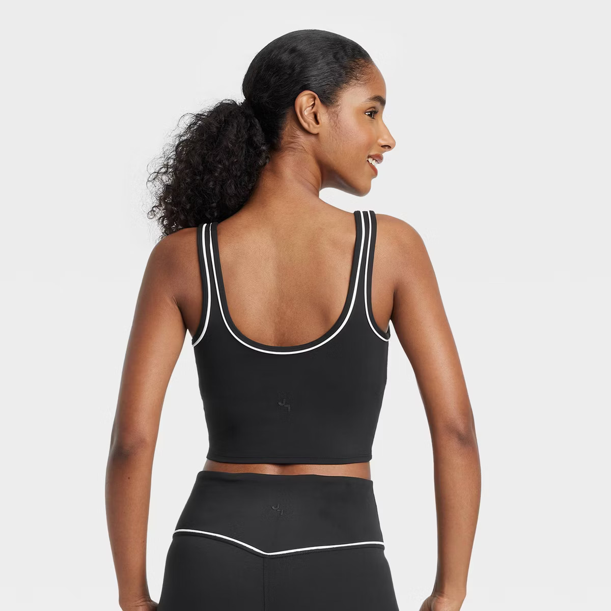 Women's Tipped Cropped Sports Bra - JoyLab™ Black M | Target