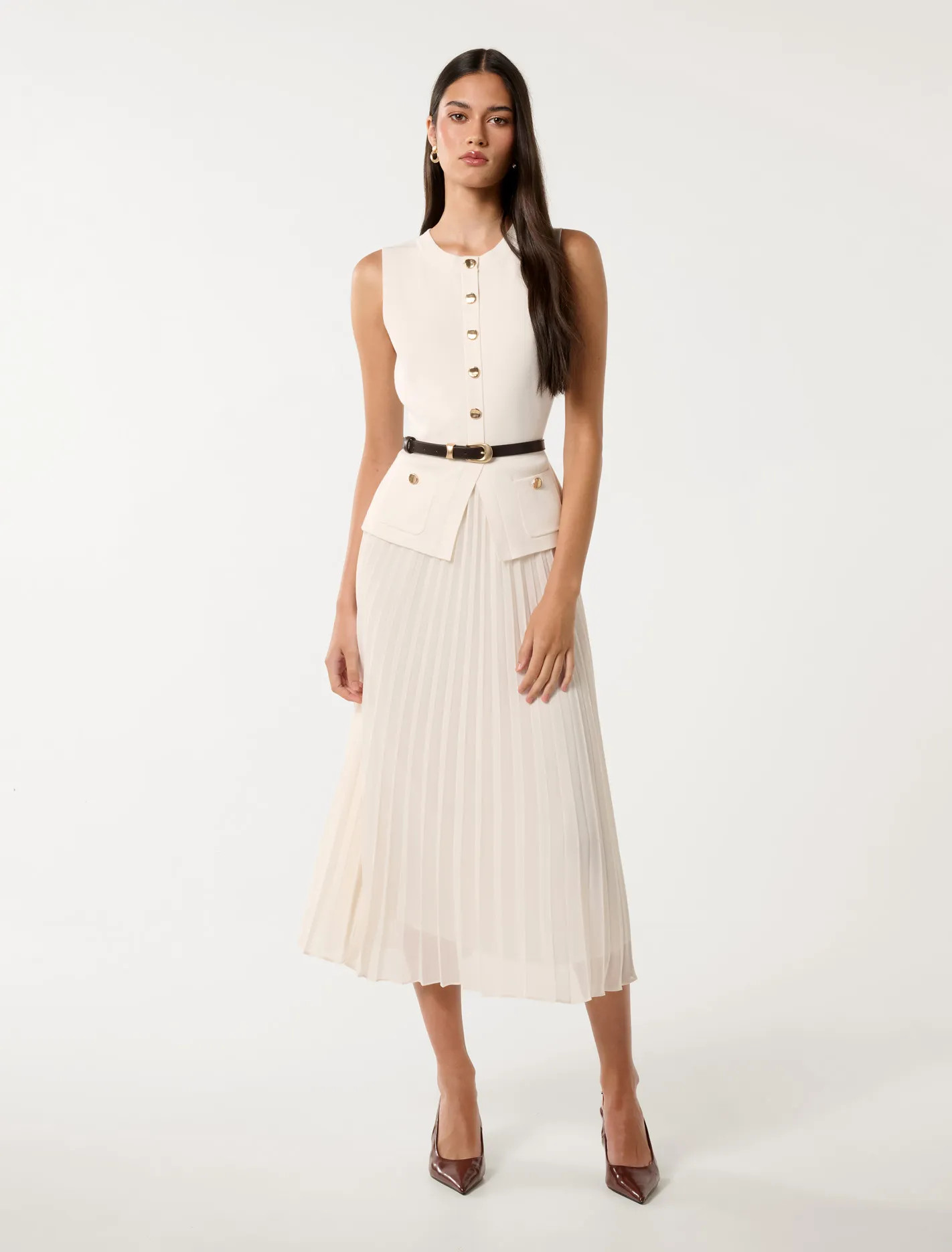 Daphne Waistcoat Midi Dress | Ever New (CA)