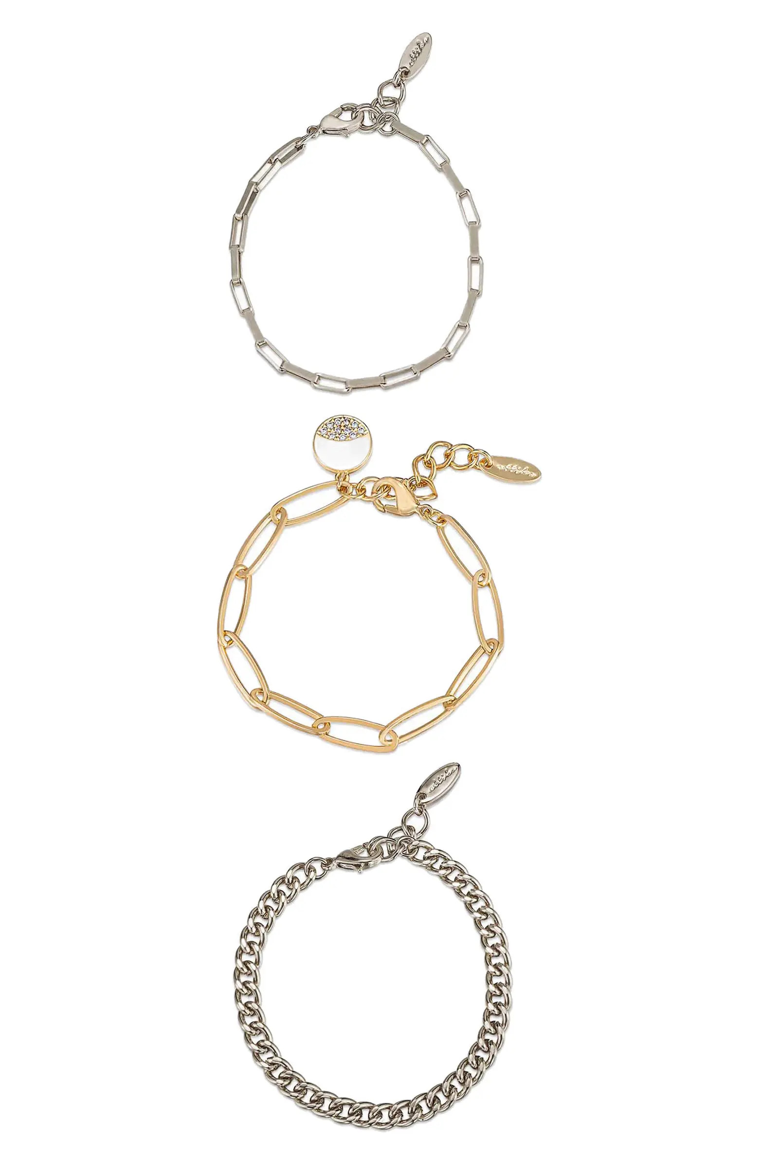 Set of 3 Assorted Chain Bracelets | Nordstrom
