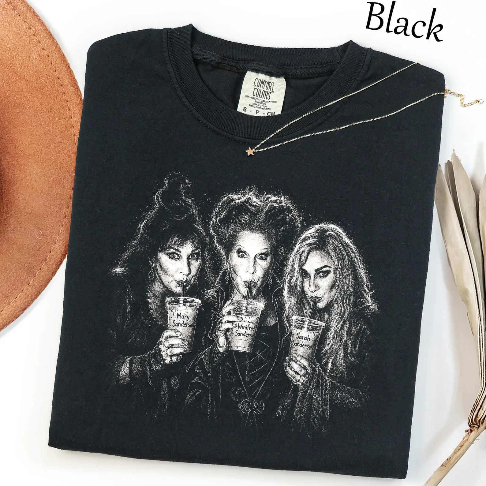 Comfort Colors Retro Hocus Pocus Shirt, Sanderson Sisters Halloween T-shirt, Iced Coffee Hallowee... | Etsy (Global)