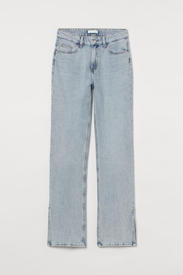 Straight High Split Jeans | H&M (DE, AT, CH, NL, FI)