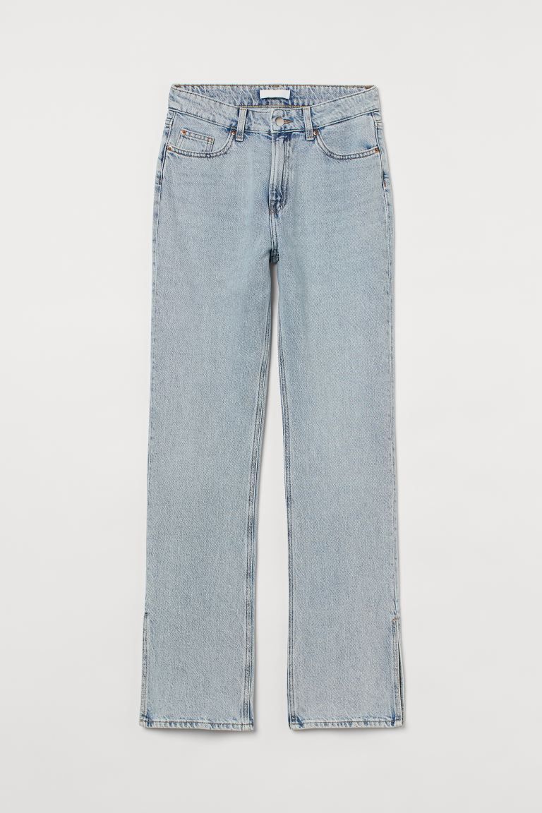 Straight High Split Jeans | H&M (US + CA)