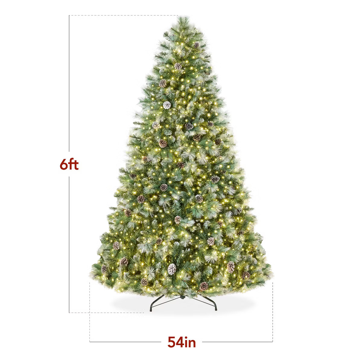 Best Choice Products Pre-Lit Scotch Pine Artificial Christmas Tree – Frosted or Classic, w/ 2-i... | Target