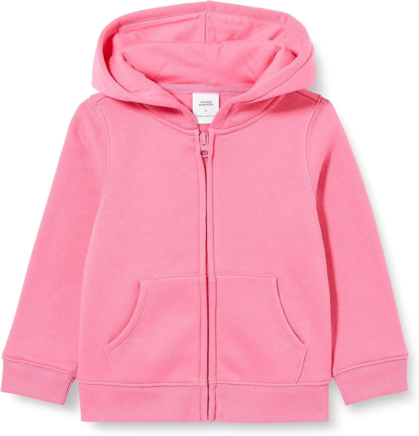 Amazon Essentials Girls and Toddlers' Fleece Zip-Up Hoodie Sweatshirt | Amazon (US)