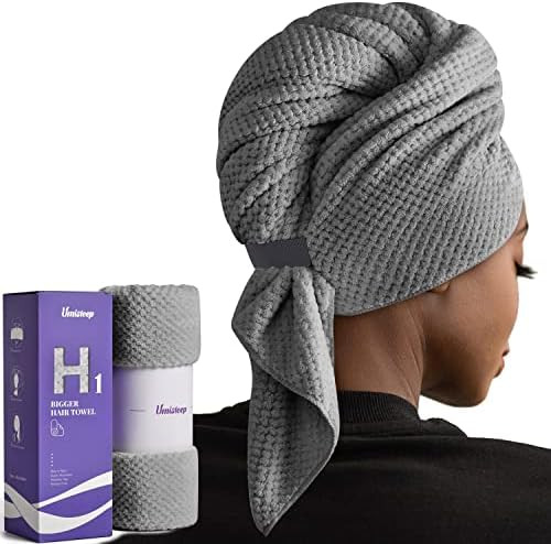 Umisleep Extra Large Microfiber Hair Towel for Women Long, Curly, Thick Hair, Super Soft Anti Fri... | Amazon (US)