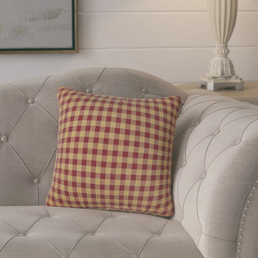 Mabini Plaid Cotton Reversible Throw Pillow | Wayfair North America