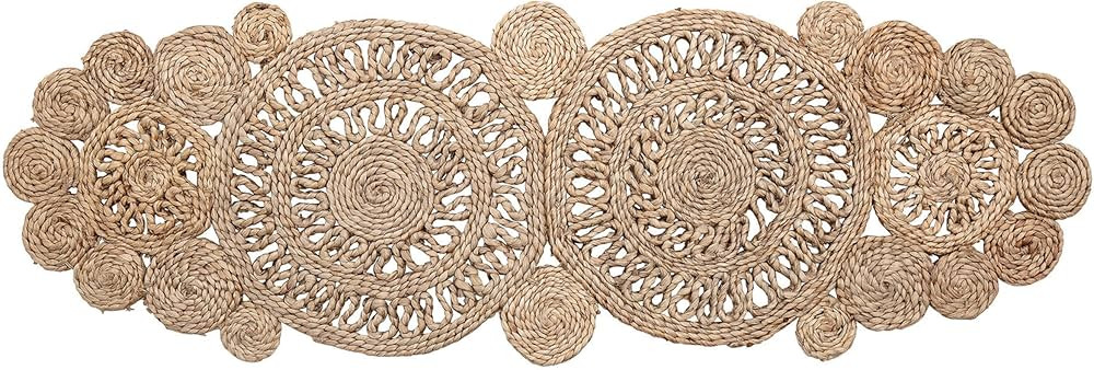 Bloomingville 46" Handwoven Jute Table Runner with Lace-Style Pattern (AH1066) | Amazon (US)