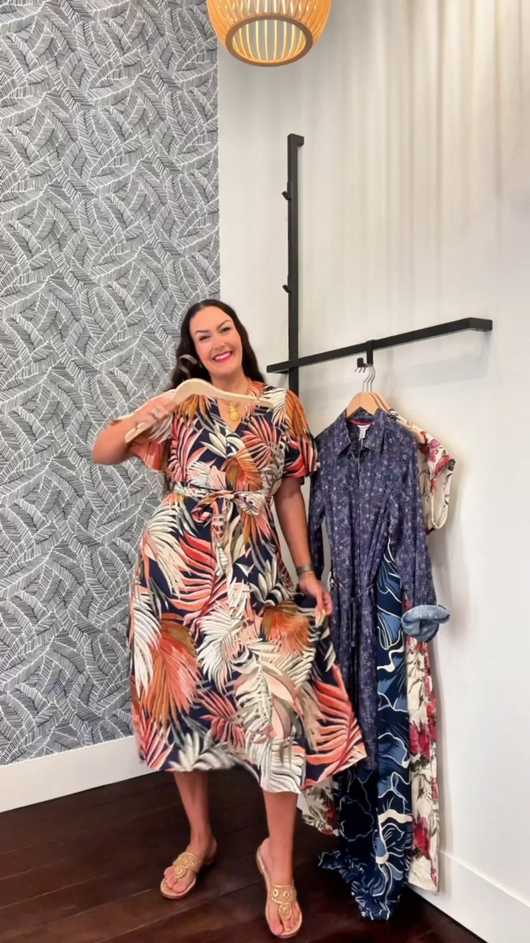 girl… have you ever slipped into a dress and immediately felt like you should be holding a mocktail on a beach somewhere? 😆✨ because that’s exactly what this one does.

the wrap style is so pear-shape friendly — it lets you create your waist, gives you movement through the hips, and the flutter sleeves balance everything beautifully. the fabric is lightweight without feeling flimsy, and the print? bold enough to look intentional but still easy to rewear on vacation, date nights, or even spring events. cost per wear stays winning 💃🏻🧡

I’m 5’6” wearing size small (TTS) in the dress, size 8 (TTS) in the sandals.

which print would you try next? 👇✨

#LTKootd #LTKGiftGuide #LTKdayinmylife