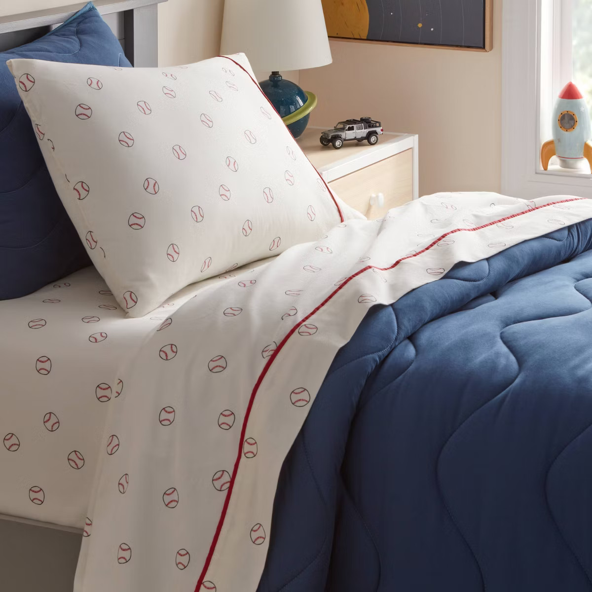 Baseball Kids' Cotton Sheet Set - Pillowfort™ | Target