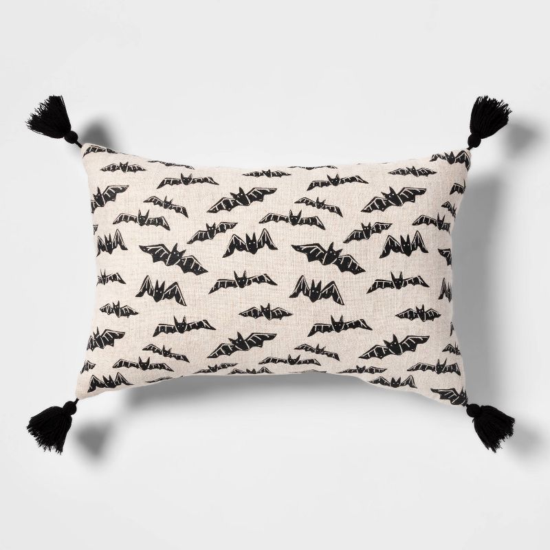 Bat Lumbar Throw Pillow Black - Hyde & EEK! Boutique™ | Target