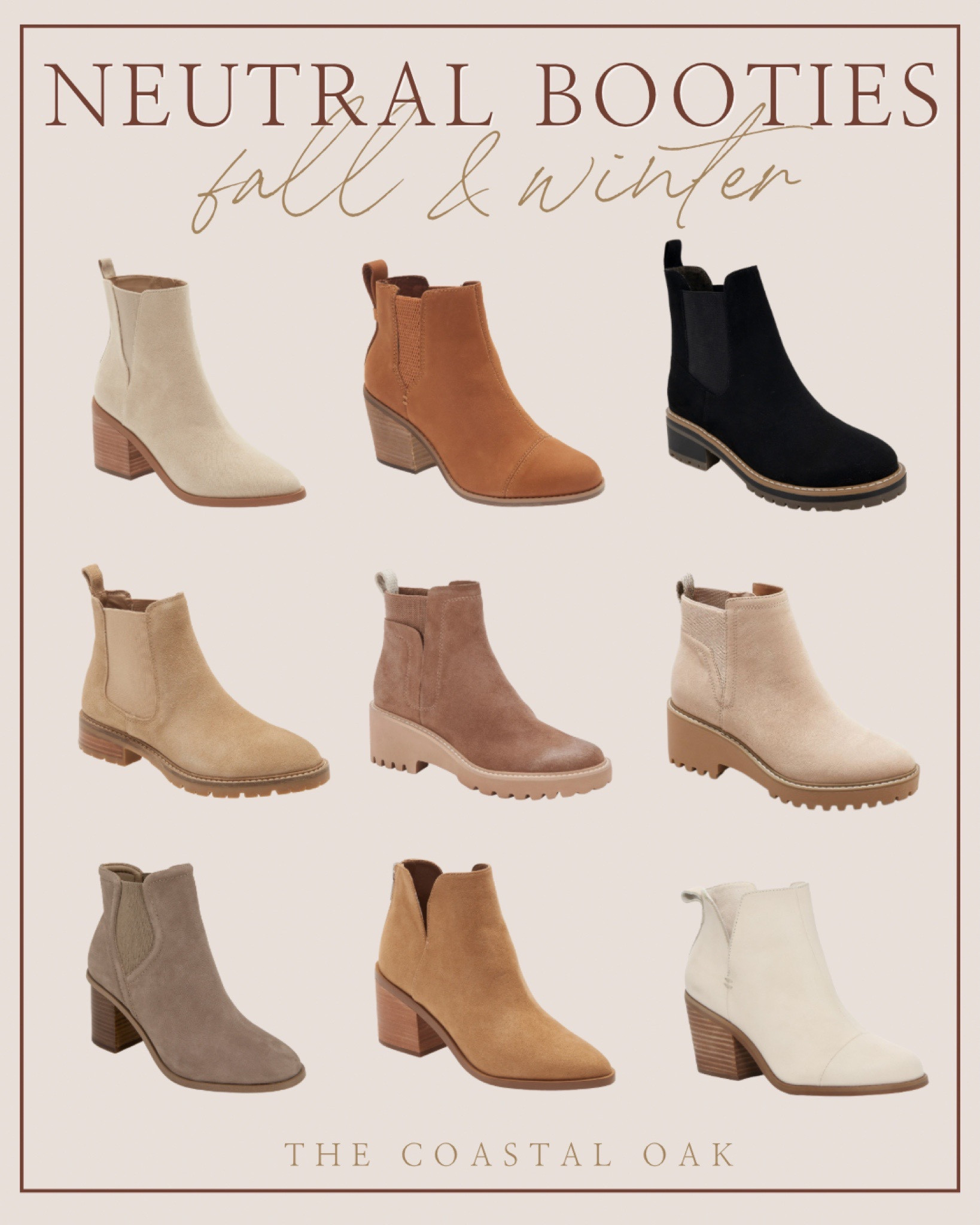 Cute neutral boots and booties for fall and winter 

#LTKstyletip #LTKshoecrush #LTKSeasonal