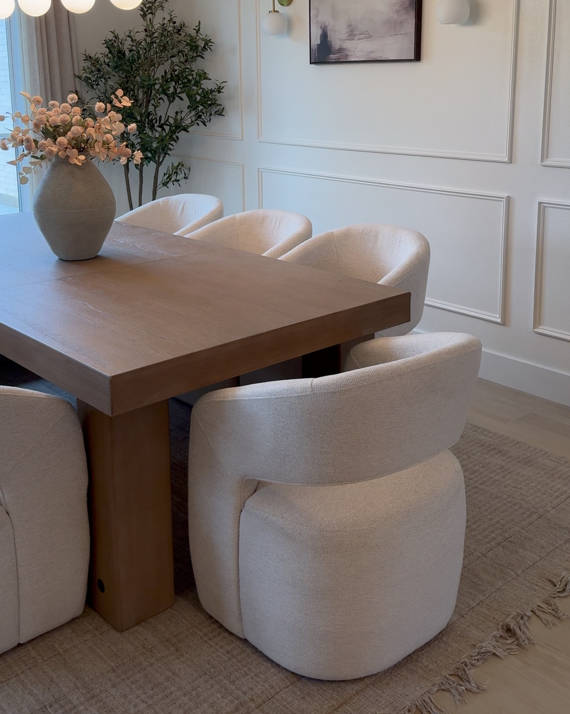 My dining room is coming together! Chairs aren’t able to be linked, but are the Zora Almond Dining Chair from Living Spaces! #diningroom #diningtable #diningroominspo 

#LTKHome
