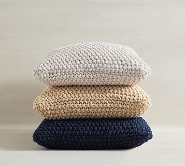 Bayside Seed Stitch Pillow | Pottery Barn (US)