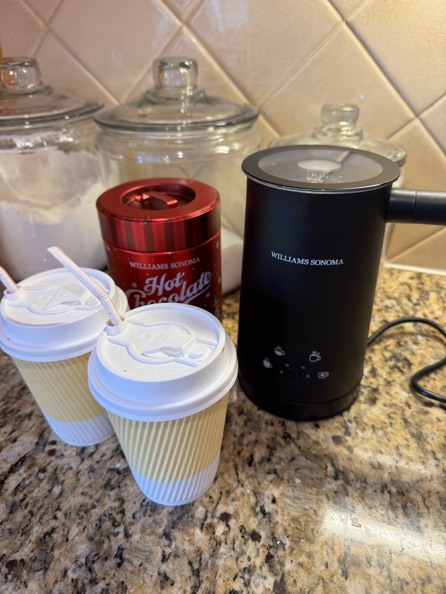 The best hot chocolate maker. Put milk and cocoa in, turn it on, walk away and it’s done. One cycle through is the perfect tempt for kids, two the perfect temp for adults. Also linked my favorite to go cups, and the best hot chocolate mix.

#LTKSeasonal #LTKHome