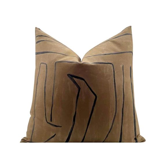 Kelly Wearstler Graffito Pillow Cover in Java Brown/black | Etsy | Etsy (US)