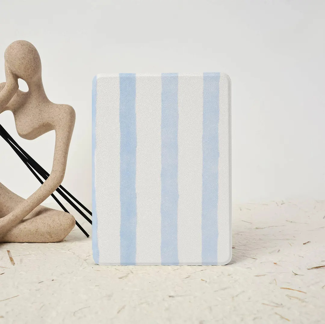 Blue Line Minimalist Kindle Case With Hand Strap for 6"7", Kindle Paperwhite 12/11/10th Gen, Kobo... | Etsy (US)