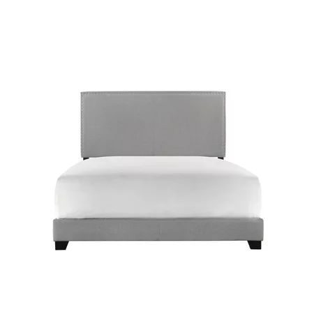 Crown Mark Erin Gray Upholstered Bed with Nail Head Trim Twin | Walmart (US)