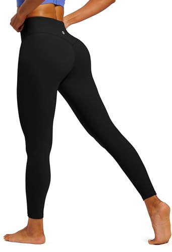 IUGA Scrunch Butt Lifting Leggings for Women No Front Seam Compression Tummy Control Workout Seamless Leggings for Gym Yoga Black | Amazon (US)
