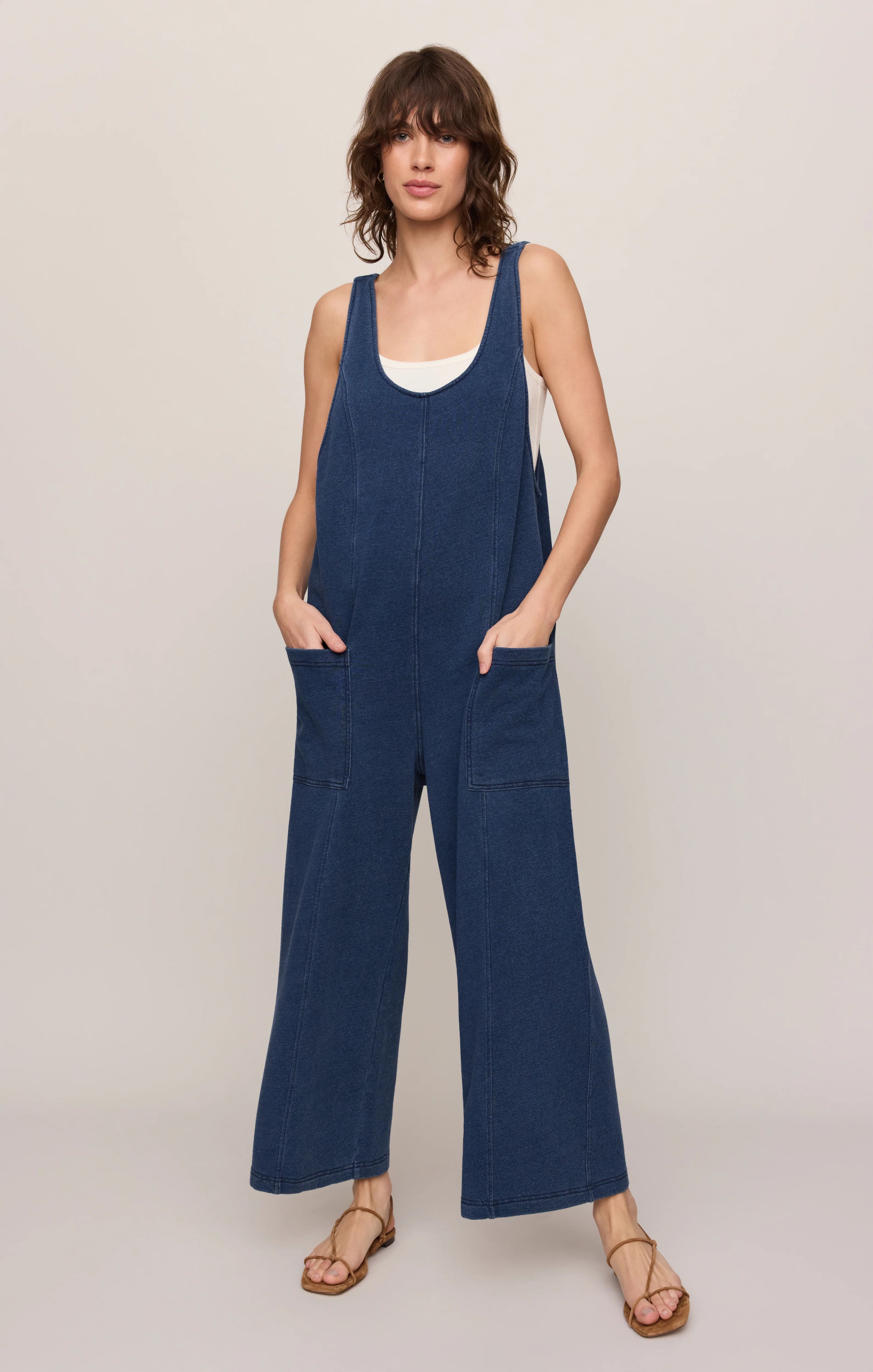 Dream All Day Knit Denim Overall - Indigo / X Small | Z Supply