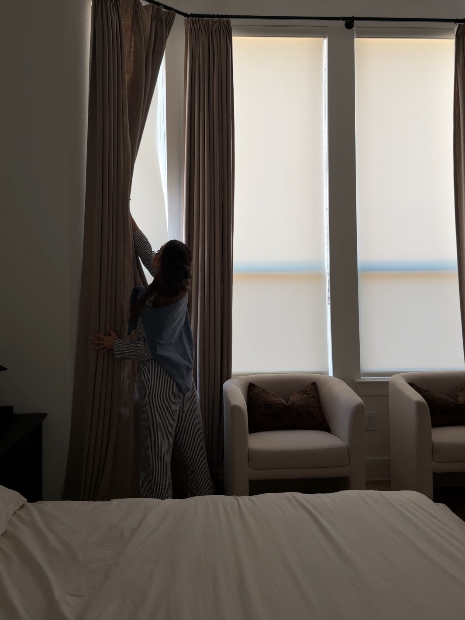 Bedroom - Amazon home decor - custom curtains (beige grey) 

#LTKmomlife #LTKdayinmylife #LTKHome