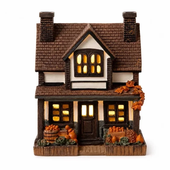 Light-Up Pumpkin House Tabletop Decoration, Halloween Pumpkin House Ornament with LED Glow, Spook... | Walmart (US)