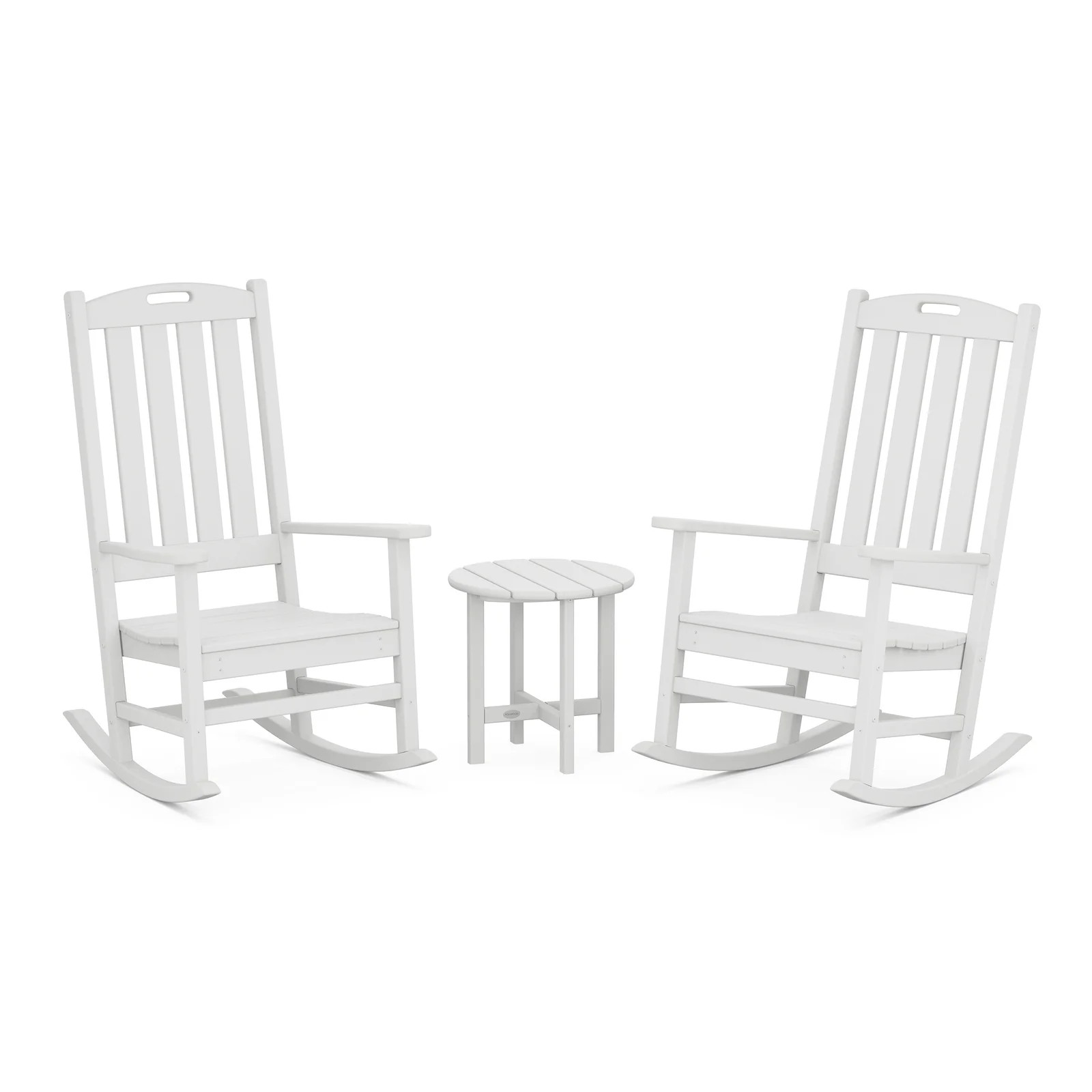 Nautical 3-Piece Porch Rocking Chair Set | POLYWOOD