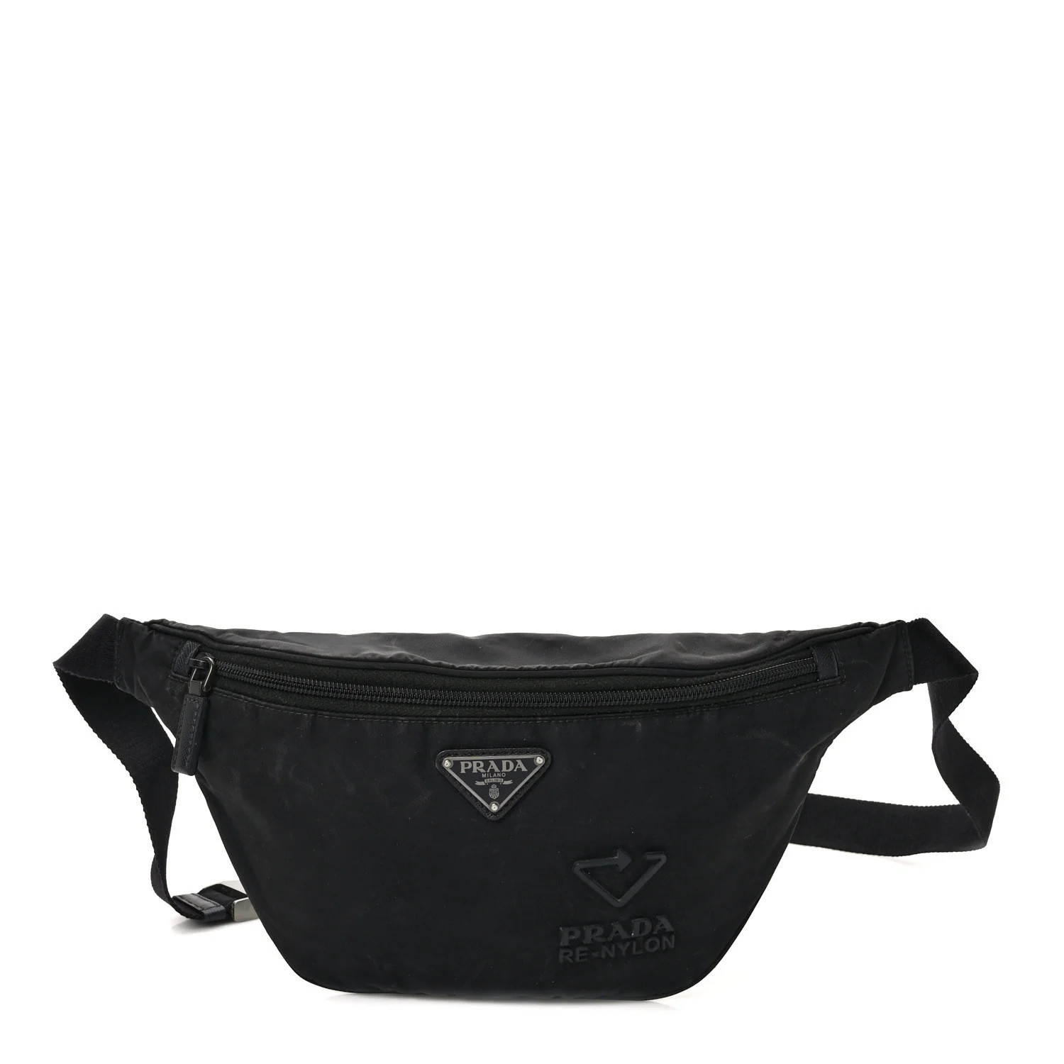 Tessuto Re-Nylon Saffiano Belt Bag Black | FASHIONPHILE (US)