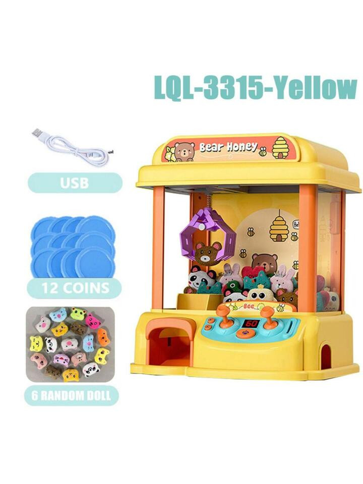 1set PVC Kids Claw Machine & Doll, Funny Claw Doll Machine For Children Early Education | SHEIN
