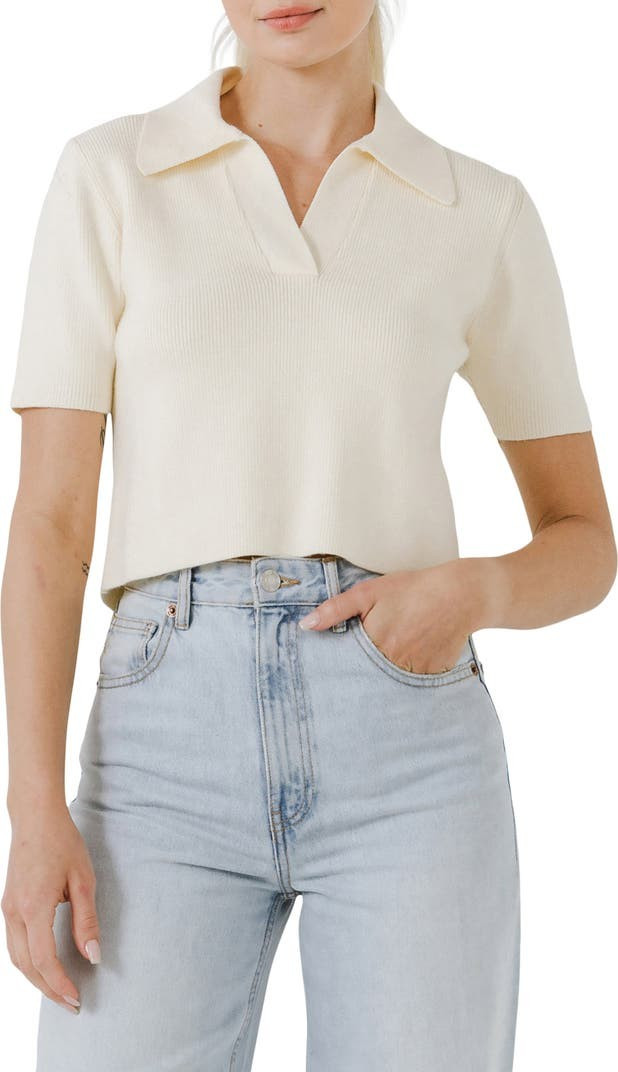 Polo Crop Sweater | Nordstrom
