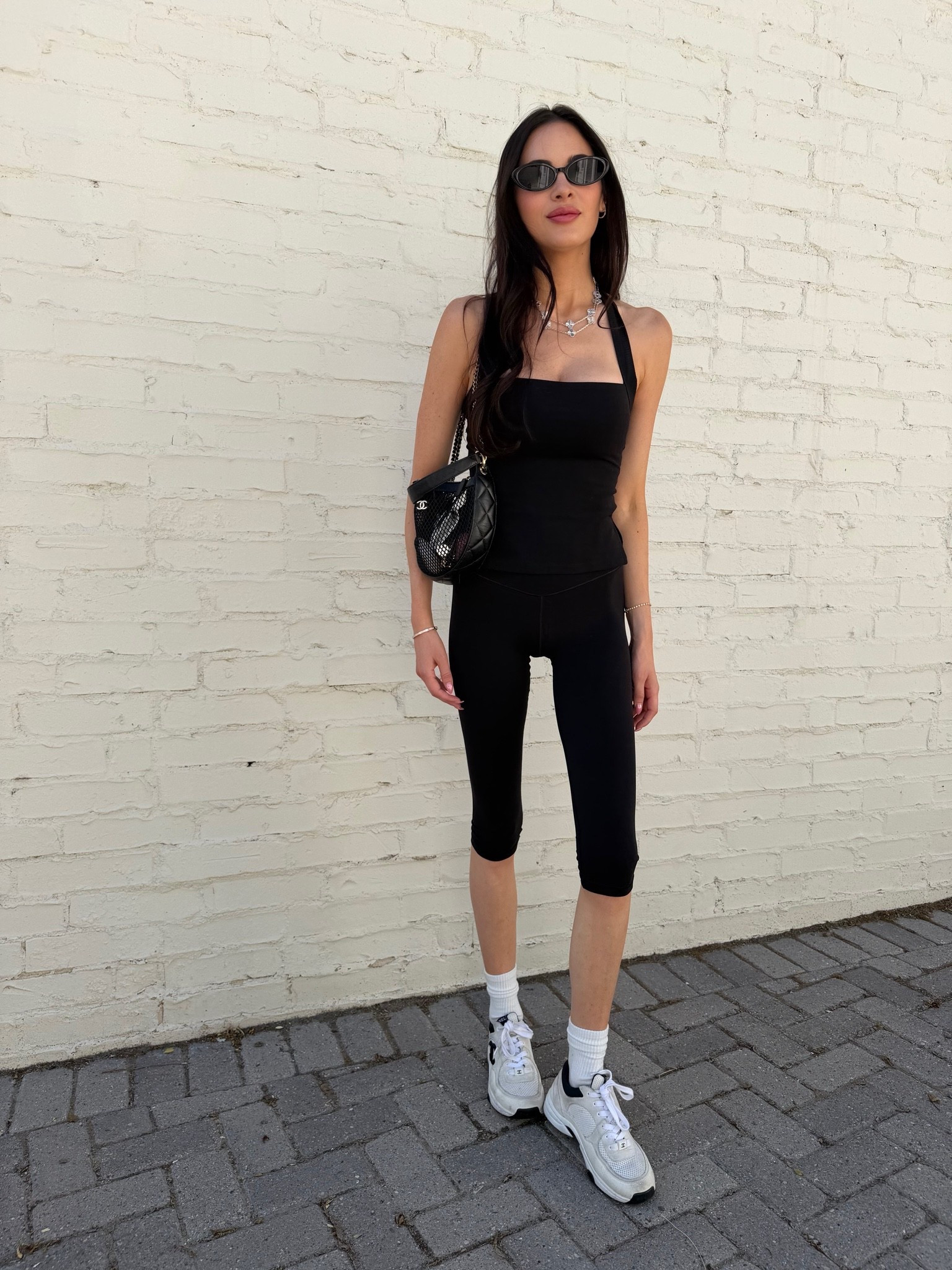 Wearing a S in the top and XS on bottoms