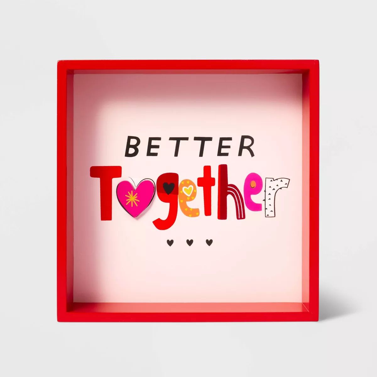 6"x6" Wood Valentine Shadowbox Better Together - Spritz™ | Target