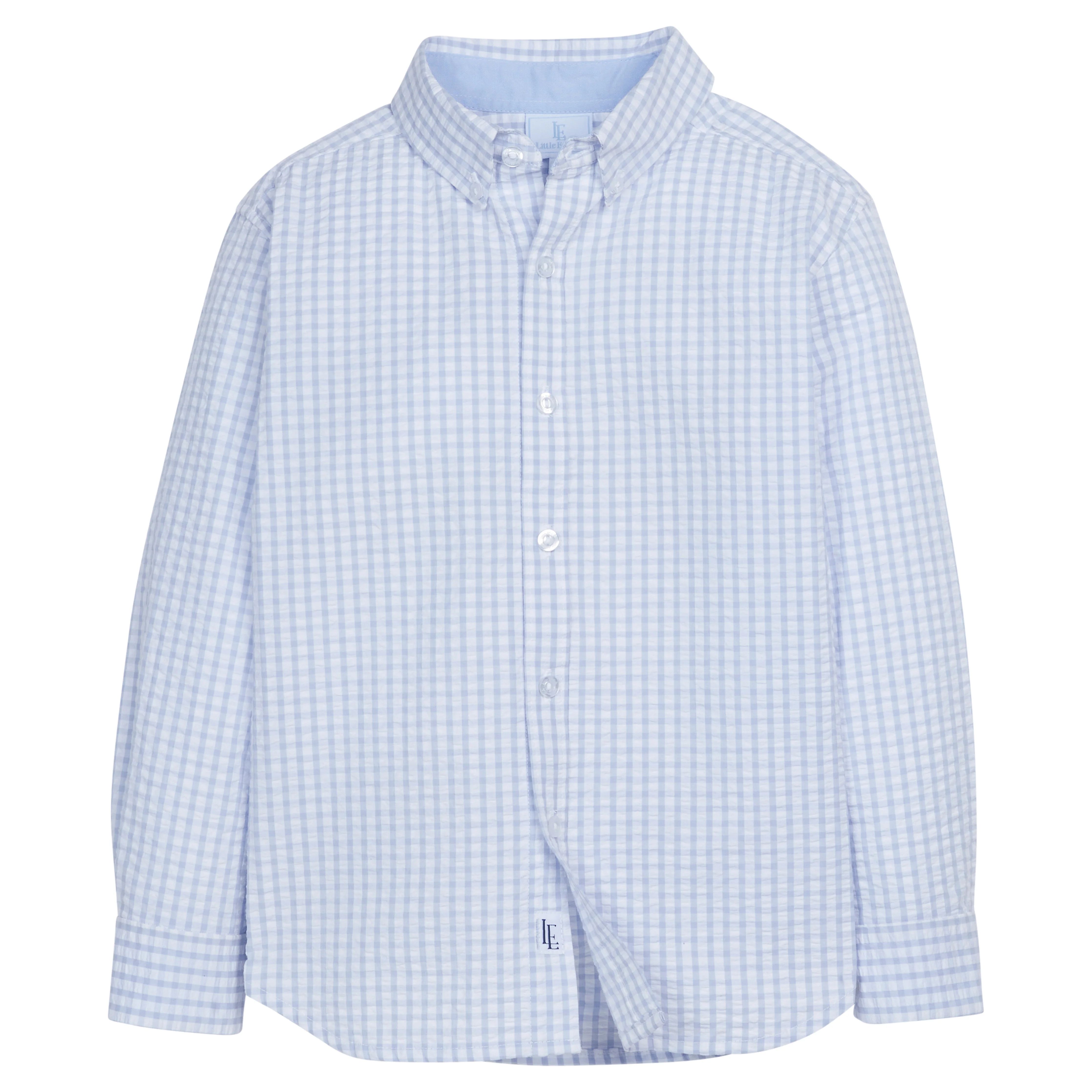 Boy's Button Down Shirt - Kid's Seersucker Shirt | Little English