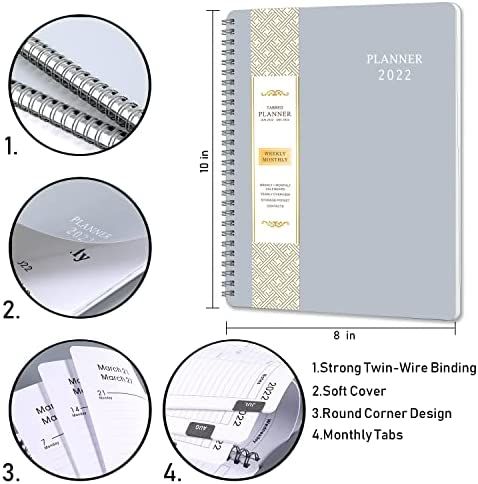 2022 Planner - Weekly & Monthly Planner 2022, Jan 2022- Dec 2022, 8" x 10", Flexible Cover, to-Do Li | Amazon (US)