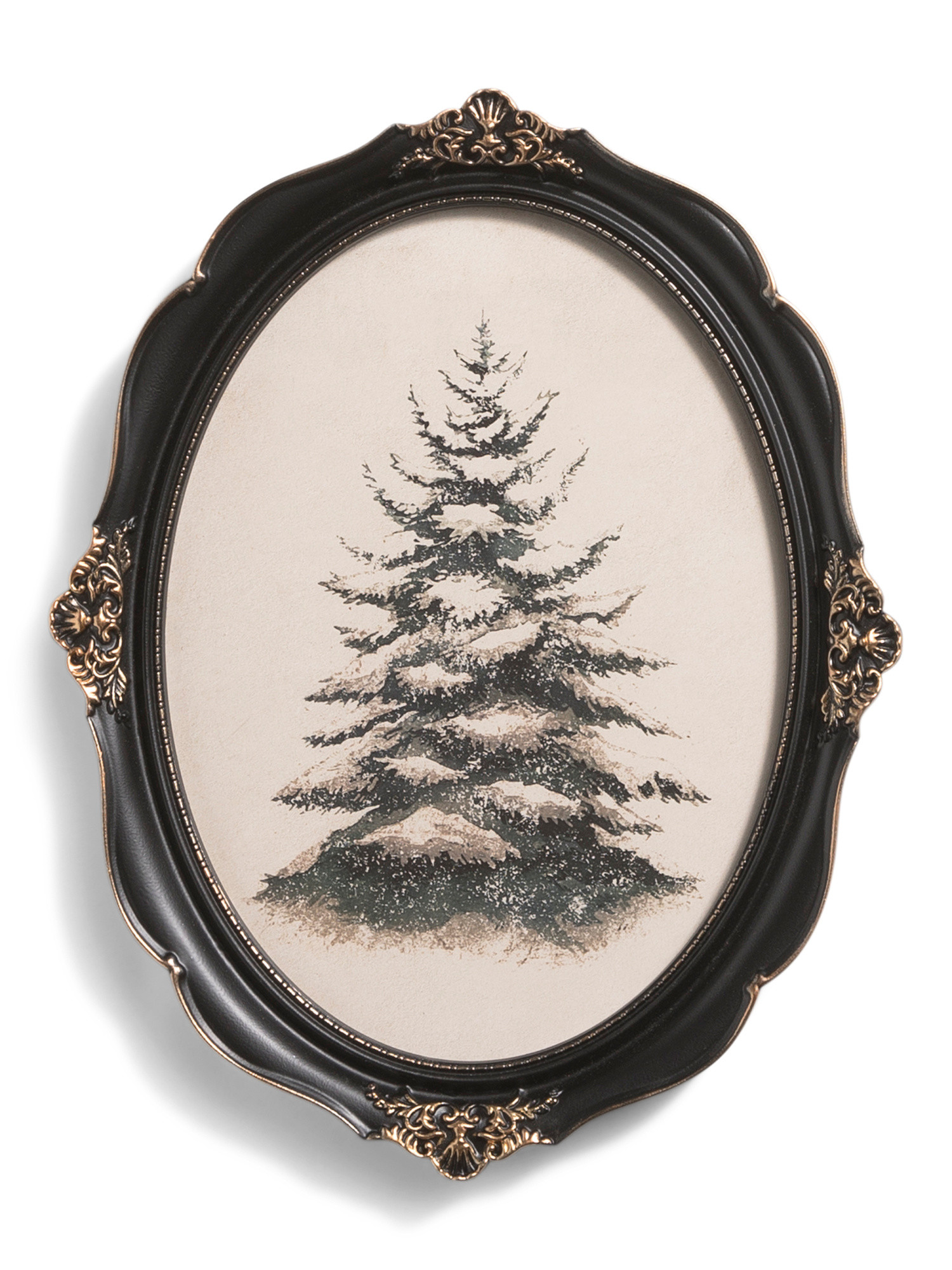 11x14 Tree Snow Oval Wall Art | TJ Maxx