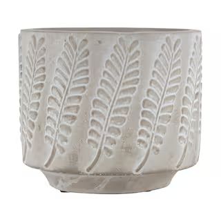 5" Whitewashed Fern Print Cement Pot by Ashland® | Michaels Stores