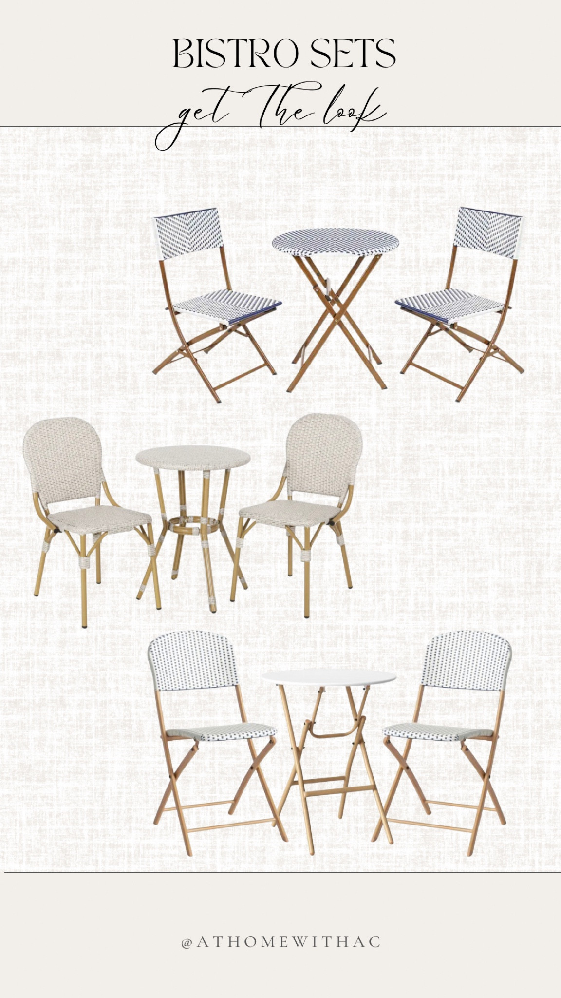 French bistro coastal outdoor set 

#LTKFind #LTKSeasonal #LTKhome