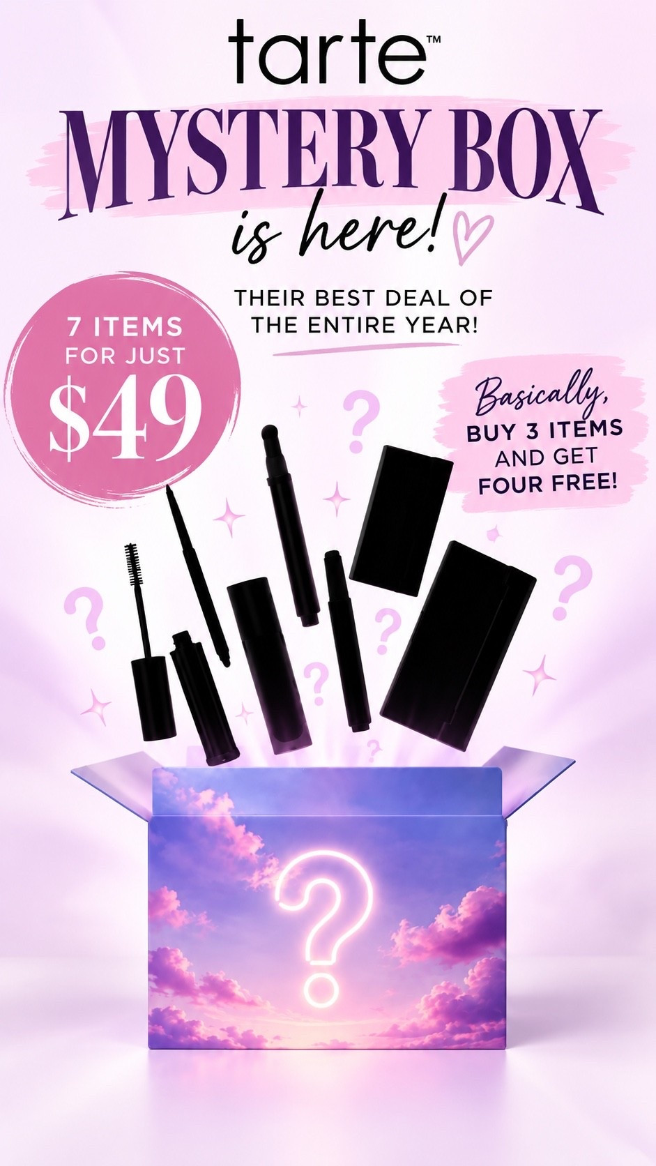 TARTE'S MYSTERY BOX IS HERE! 🎉 Their BEST deal of the entire year—7 items for just $49! Basically, buy 3 and get FOUR FREE. 👀 Run

#LTKSaleAlert