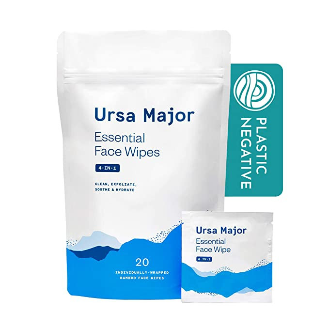 Ursa Major Essential Face Wipes | Natural, Biodegradable, Cruelty-Free | Cleanse, Exfoliate, Soot... | Amazon (US)
