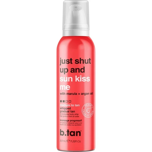 b.tan just shut up and sun kiss me whipped gradual tan with marula + argan oil 7 fl oz | Walmart (US)