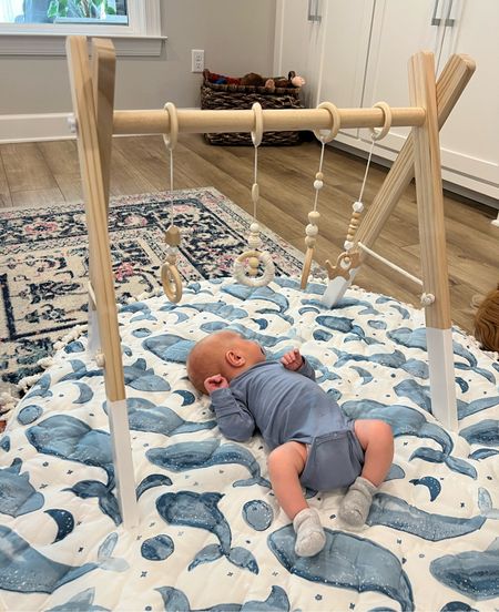 Baby play gym / wooden play gym / blue play mat / play time / newborn playtime / play ideas / crane baby 

#LTKkids #LTKunder50 #LTKfamily