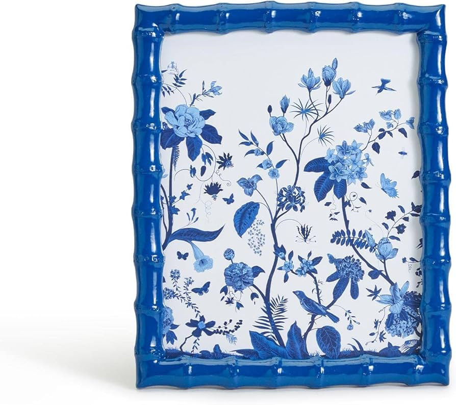 Two's Company Blue 8"X10" Faux Bamboo Photo Frame | Amazon (US)