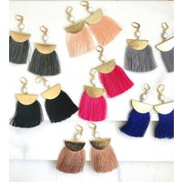 Tassel Earrings.  Chandelier Earrings. Colorful Tassel Earrings.  Tassel Earrings. Jewelry Gift. Gold Tassel Earrings. Christmas Gift. | Etsy (US)