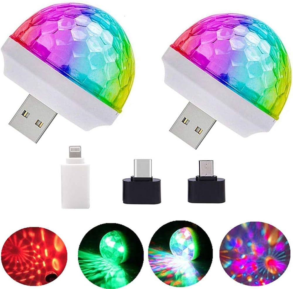 USB Mini Disco Lights, Stage DJ Lights,Boolian, Magic Ball Lights, Stage Lights, USB Port Power, ... | Amazon (US)