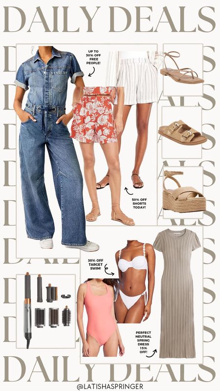 Daily deals! Free People on sale, neutral spring sandals on sale, 30% off Target swim and more! 

#dailydeals

Linen shorts. Abercrombie shirt dress. Dyson air wrap on sale. Target deals. Target swim. denim jumpsuit. Neutral spring sandals  

#LTKsalealert #LTKstyletip #LTKSeasonal