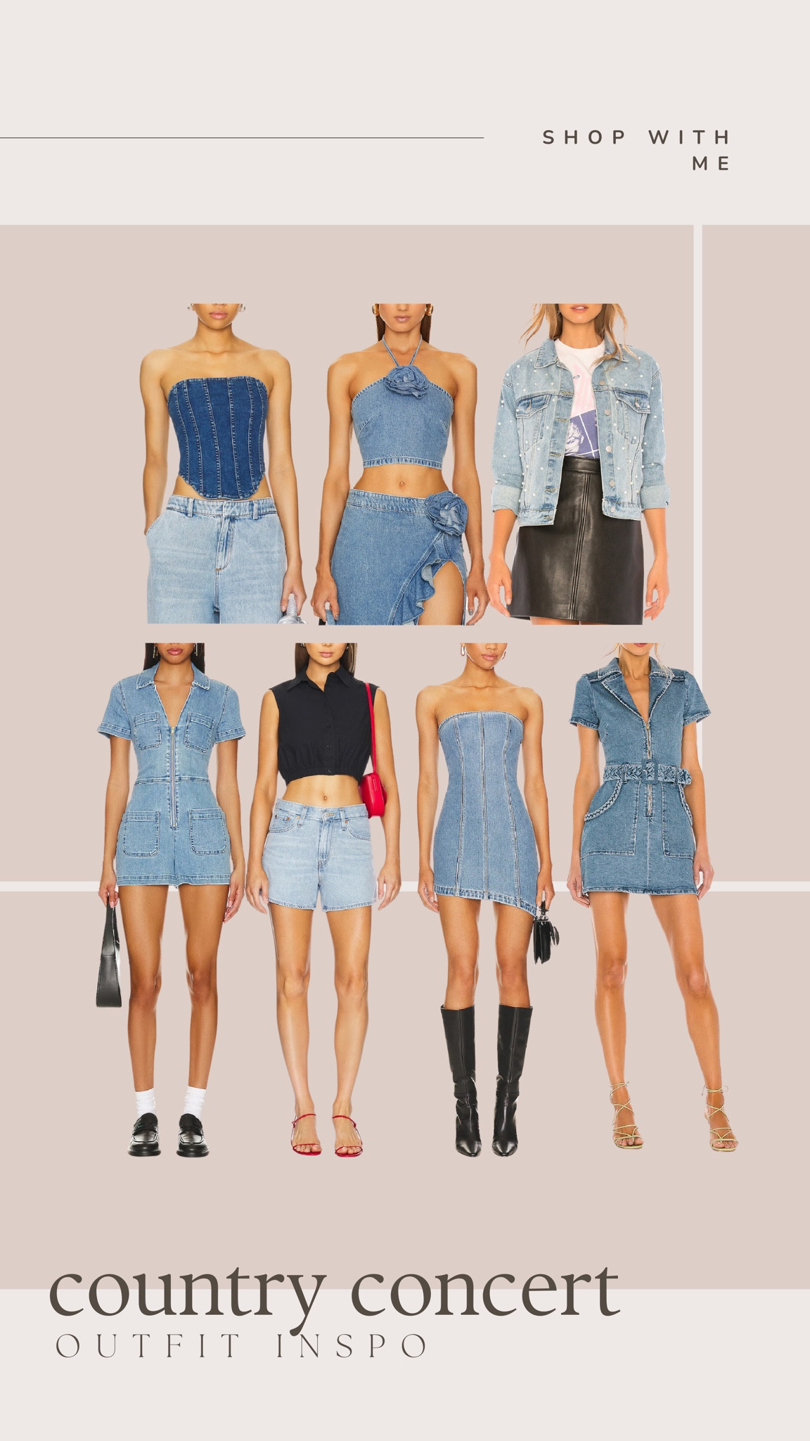 A few more country concert inspired looks!

Denim outfit, country concert outfit ideas, revolve, denim dress, denim jacket 

#LTKStyleTip #LTKFindsUnder50 #LTKFindsUnder100