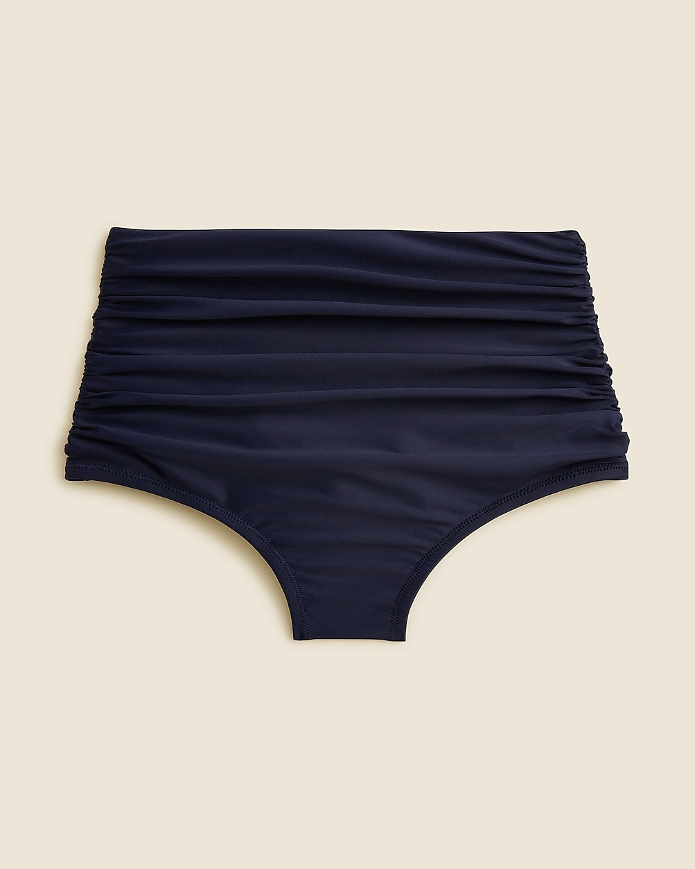 Ruched high-rise full-coverage bikini bottom | J. Crew US