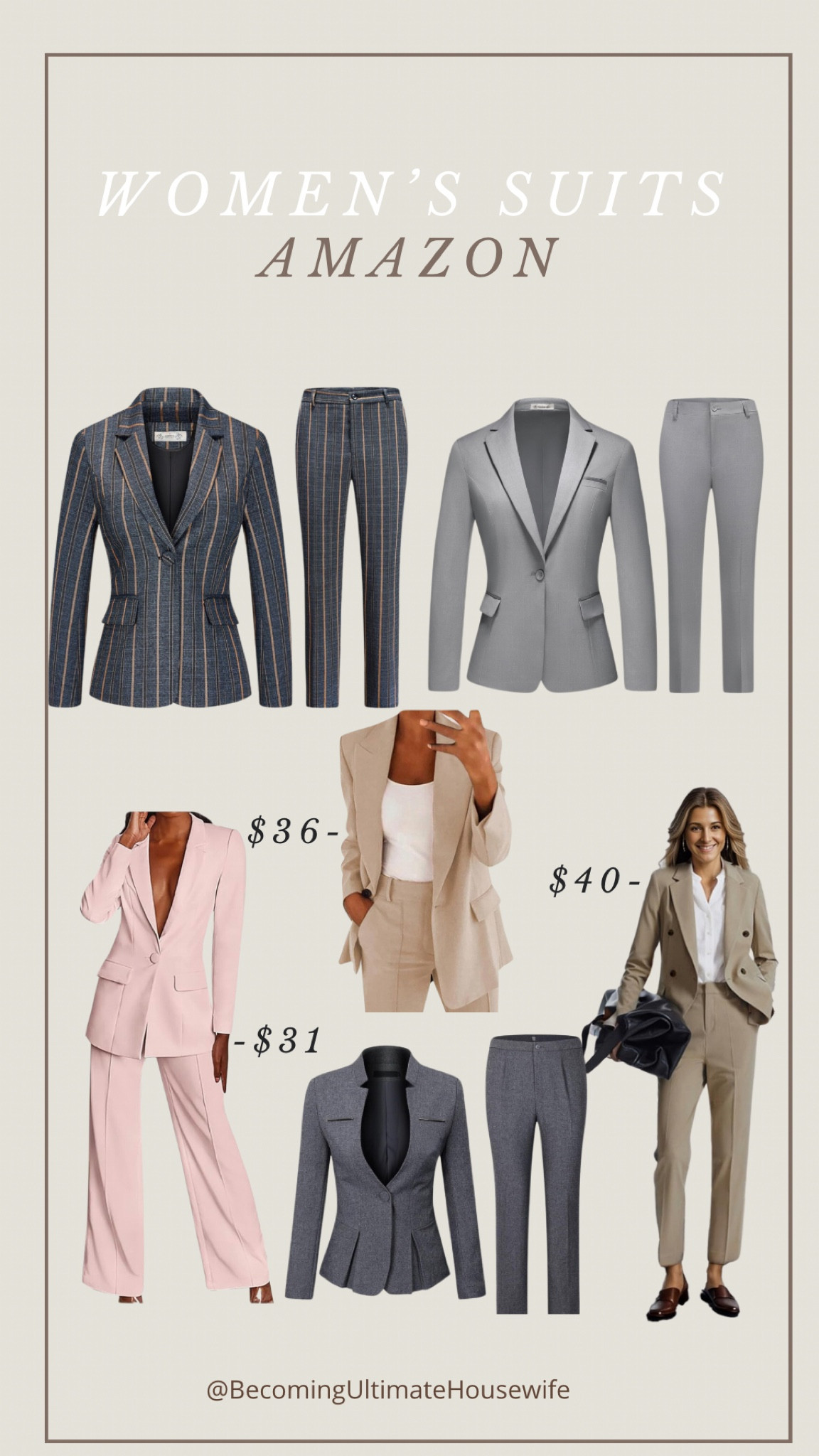 here are some beautiful Amazon women’s pants suits wear them to meetings weddings, date nights you can dress them up a lot or you can dress them up a little. All under $100.

#LTKfindsunder100 #LTKworkwear #LTKfindsunder50