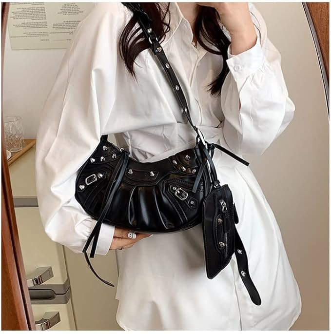 Y2k Purse Crossbody Bags for Women Trendy Shoulder Bag for Women Fall Fashion 2022 (Coffee) | Amazon (US)