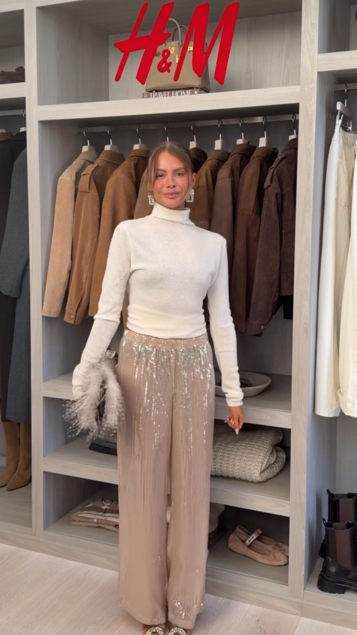 I’m wearing a size S in the trousers and L in the jumper 🤍

#LTKpartywear #LTKuk #LTKeurope