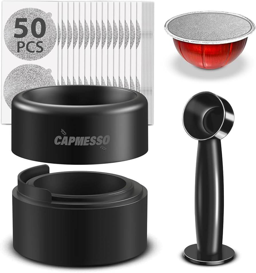 CAPMESSO Reusable Vertuoline Pod Refill Kit, 2024 Newest Design for Faster Seal Reusable Vertuoli... | Amazon (US)